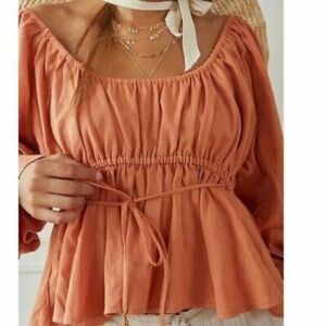 Free People Peach Colored Reversible Top NWOT